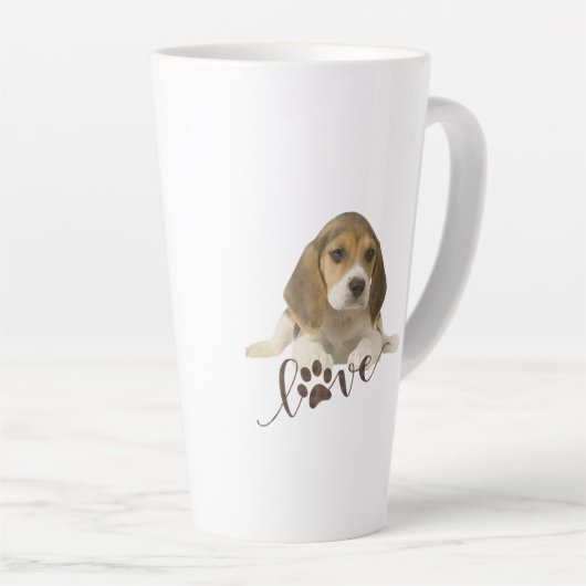 Beagle Tapestyle Imitate Canvas Print Acrylic Prin Milchtasse (Rechte Ecke)