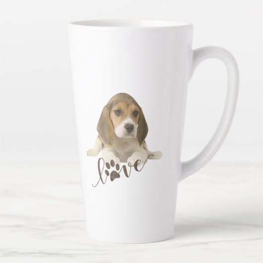 Beagle Tapestyle Imitate Canvas Print Acrylic Prin Milchtasse (Rechts)