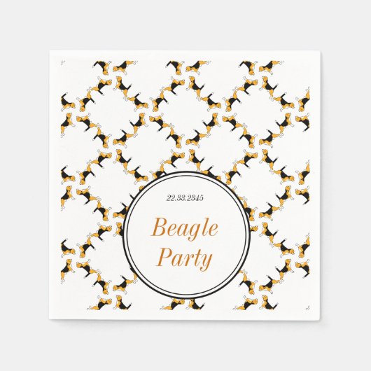 Beagle-Taschentücher Serviette (Vorderseite)