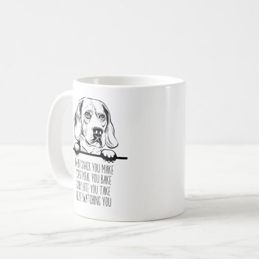 Beagle Tasse, Beagle Geschenk, Beagle Mama Kaffee Kaffeetasse (Vorderseite Links)