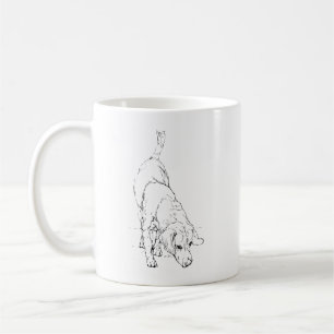 Beagle-Tasse – handgezeichnete Tinte-Hund-Kaffeeta Kaffeetasse