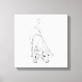 Beagle-Tasse – handgezeichnete Tinte-Hund  Leinwanddruck