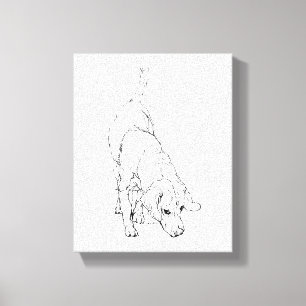 Beagle-Tasse – handgezeichnete Tinte-Hund  Leinwanddruck