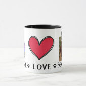 Beagle Tasse Hund liebt Tasse (Zentrum)