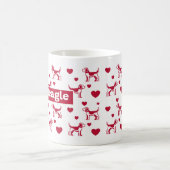 Beagle Tasse mit rotem Herzen (Mittel)