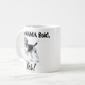 Beagle Tasse/Typografie Kaffeetasse (Vorderseite Links)