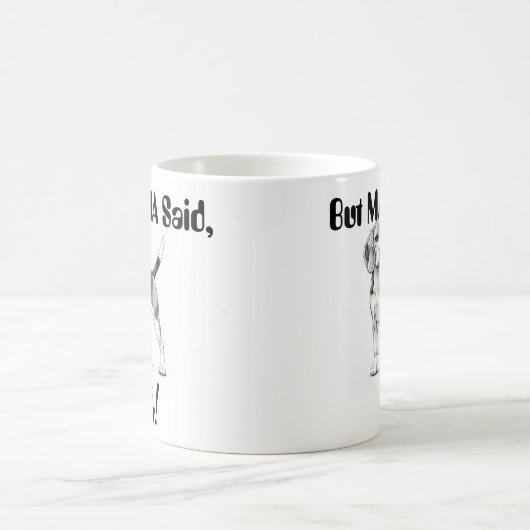 Beagle Tasse/Typografie Kaffeetasse (Mittel)