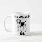 Beagle Tasse/Typografie Kaffeetasse (Links)