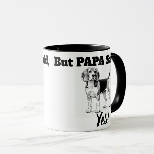 Beagle Tasse/Typografie Tasse (VorderseiteRechts)