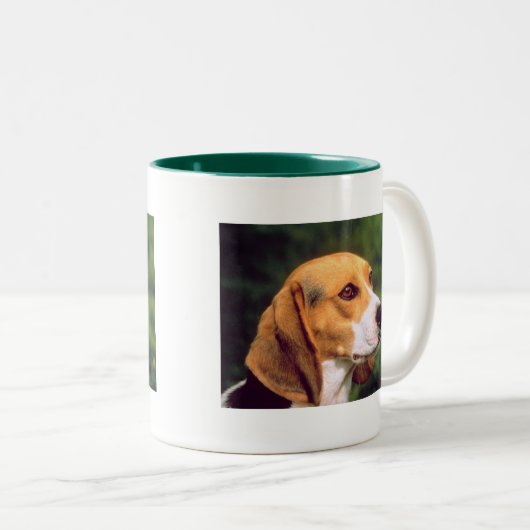 Beagle-Tasse Zweifarbige Tasse (VorderseiteRechts)