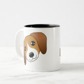 Beagle-Tasse Zweifarbige Tasse (Vorderseite Links)