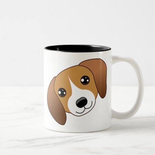 Beagle-Tasse Zweifarbige Tasse (Rechts)