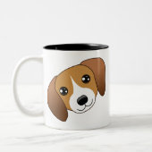 Beagle-Tasse Zweifarbige Tasse (Links)