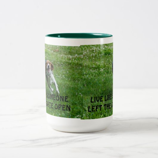 Beagle-Tasse Zweifarbige Tasse (Mittel)
