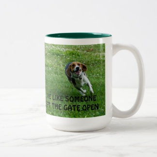 Beagle-Tasse Zweifarbige Tasse