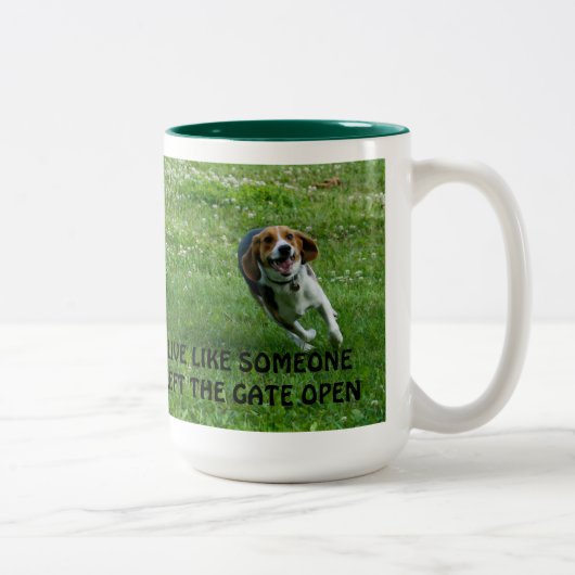 Beagle-Tasse Zweifarbige Tasse (Rechts)