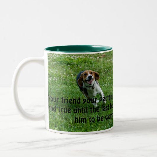 Beagle-Tasse Zweifarbige Tasse (Links)