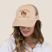 Beagle teilt einen Bierhut Truckerkappe (Beispiel)