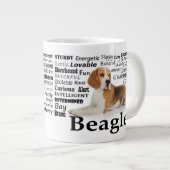 Beagle Traits Jumbo Tasse (Vorderseite Rechts)
