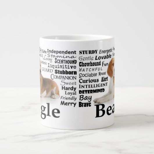 Beagle Traits Jumbo Tasse (Vorderseite)