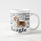 Beagle Traits Jumbo Tasse (Rechts)