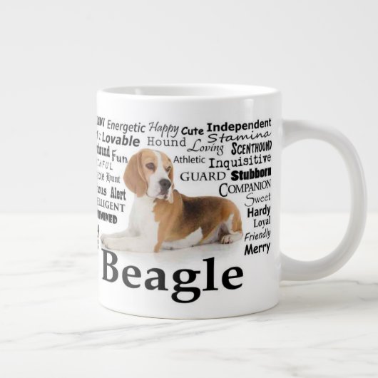 Beagle Traits Jumbo Tasse (Rechts)