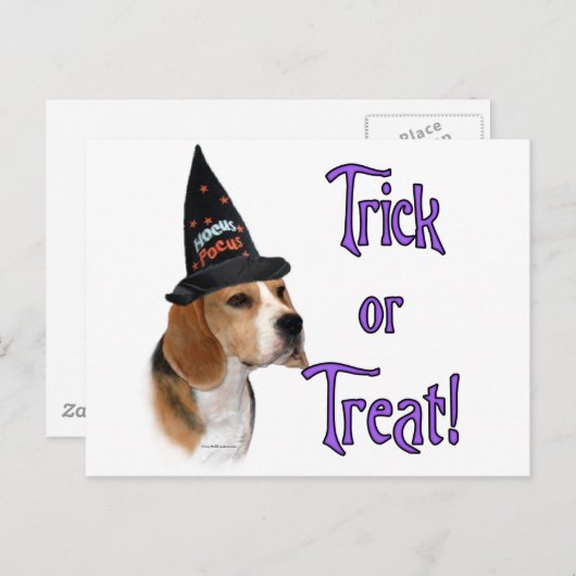 Beagle Trick Postkarte (Vorne/Hinten)