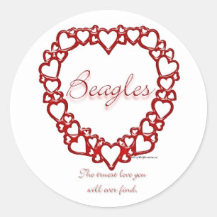 Beagle True Love - Aufkleber