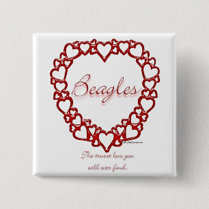 Beagle True Love Button