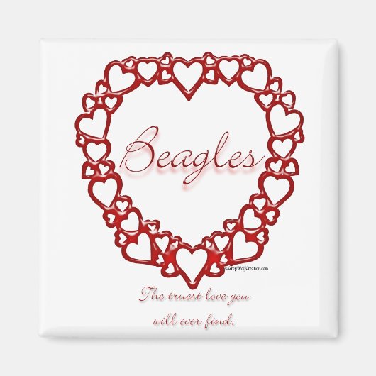 Beagle True Love Magnet (Vorne)