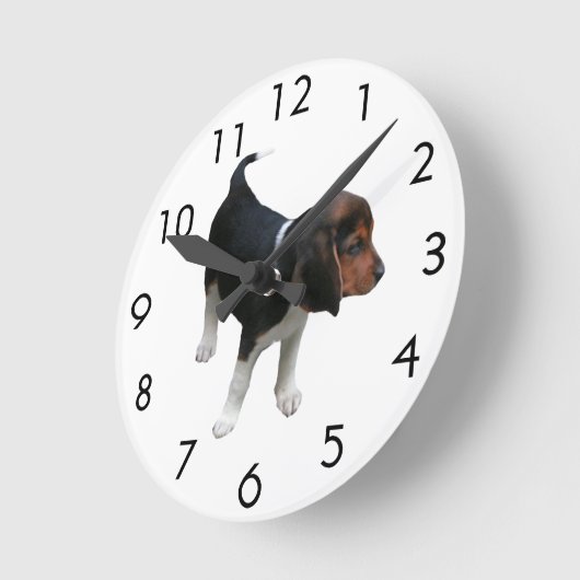 Beagle-Uhr Runde Wanduhr (Winkel)