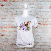Beagle Umgeben von üppigen Blume T-Shirt
