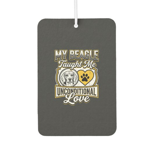 Beagle Unbedingte Liebe Hundebesitzer Autolufterfrischer (Vorderseite)