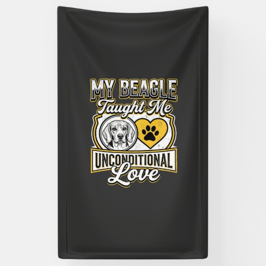 Beagle Unbedingte Liebe Hundebesitzer Banner (Vertikal)