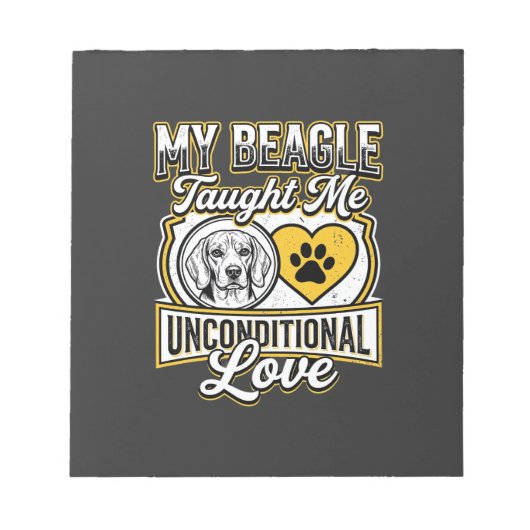 Beagle Unbedingte Liebe Hundebesitzer Notizblock (Vorderseite)