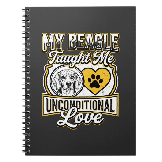Beagle Unbedingte Liebe Hundebesitzer Notizblock (Vorderseite)