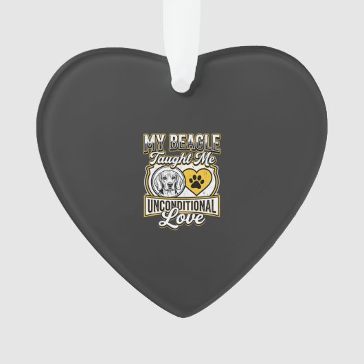 Beagle Unbedingte Liebe Hundebesitzer Ornament (Vorderseite)