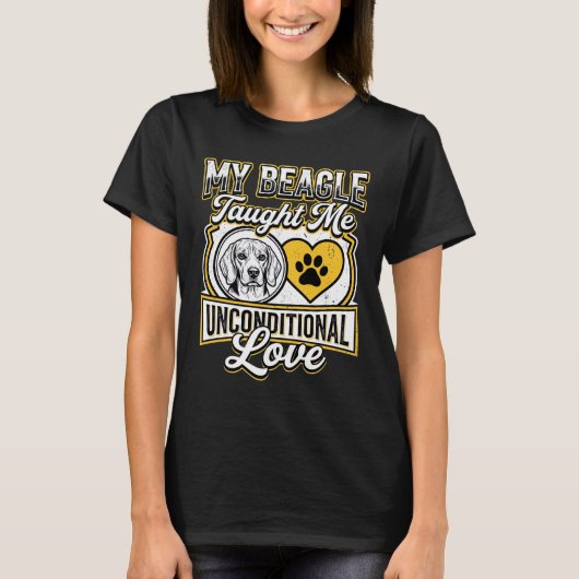 Beagle Unbedingte Liebe Hundebesitzer T-Shirt (Vorderseite)