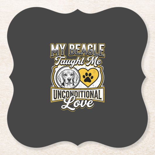 Beagle Unbedingte Liebe Hundebesitzer Untersetzer (Vorderseite)