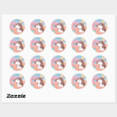 Beagle und Donuts Runder Aufkleber (Blatt)