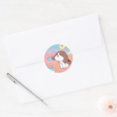 Beagle und Donuts Runder Aufkleber (Umschlag)