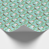 Beagle- und Kaktusverpackungspapierrolle Geschenkpapier (Ecke)