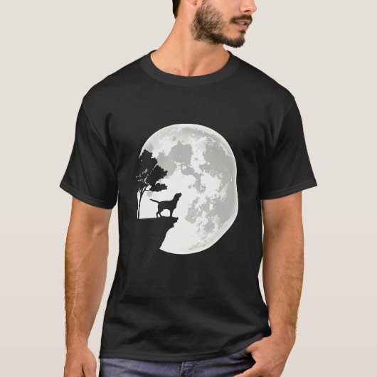 Beagle- und Mondkostüm T-Shirt (Vorderseite)