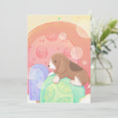Beagle und Popsicles Einladung (Stehend Vorderseite)