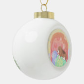 Beagle und Popsicles Keramik Kugel-Ornament (Links)