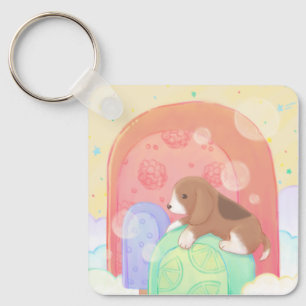 Beagle und Popsicles Schlüsselanhänger