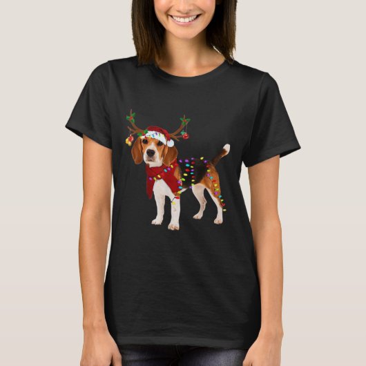 Beagle und Weihnachten Klassischer T - Shirt (Vorderseite)