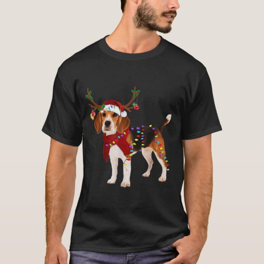 Beagle und Weihnachten Klassischer T - Shirt (Vorderseite)