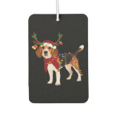 Beagle und Weihnachten Klassischer T - Shirt Autolufterfrischer (Vorderseite)