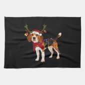 Beagle und Weihnachten Klassischer T - Shirt Geschirrtuch (Horizontal)